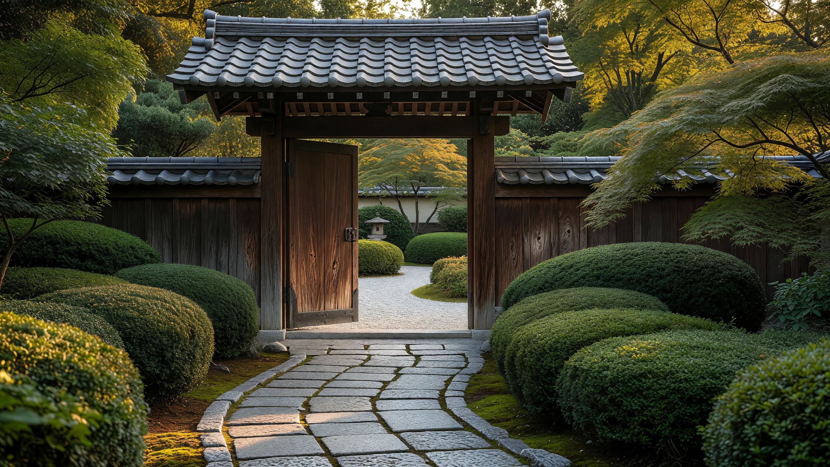 日本庭園の伝統的な木戸